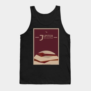 Art Deco Space Travel Poster - Jupiter Tank Top